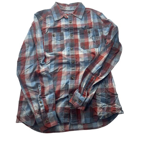 The North Face Mens Plaid Small Long sleeve button up shirt-Preowned - Picture 1 of 4